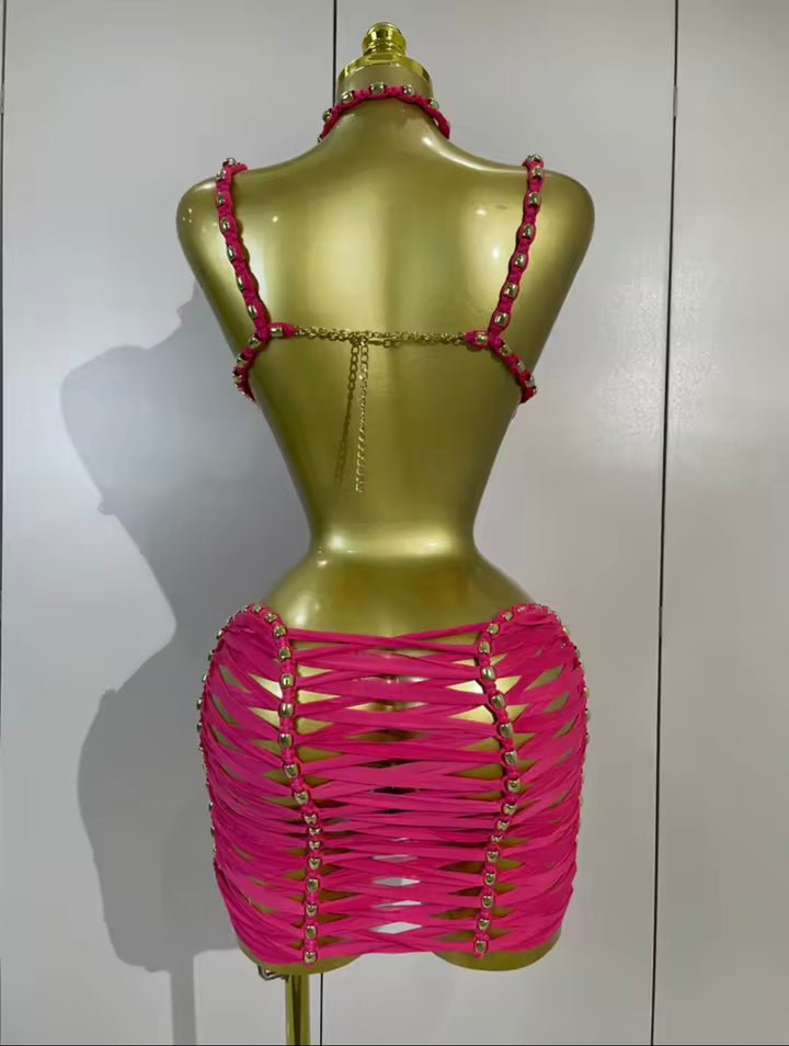 GEANINA CAGED DRESS