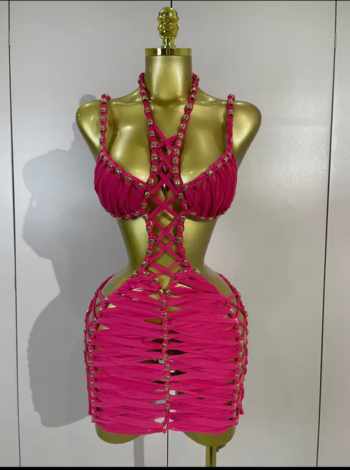 GEANINA CAGED DRESS