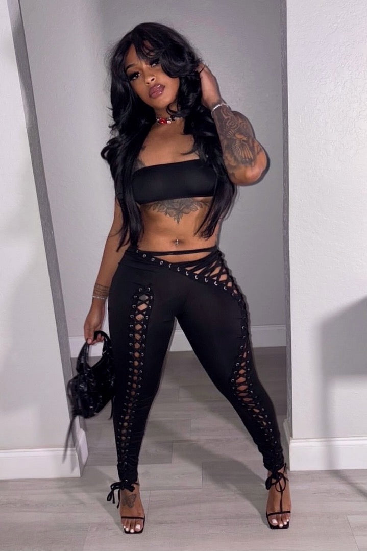 LARA CROFT LACE UP SET