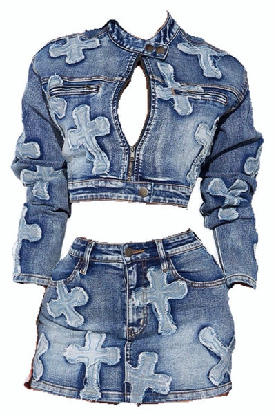 DENIM CROSS SET