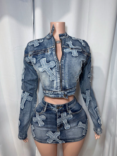 DENIM CROSS SET