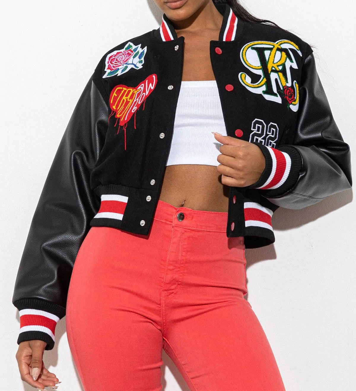 HEARTS & ROSES VARSITY JACKET